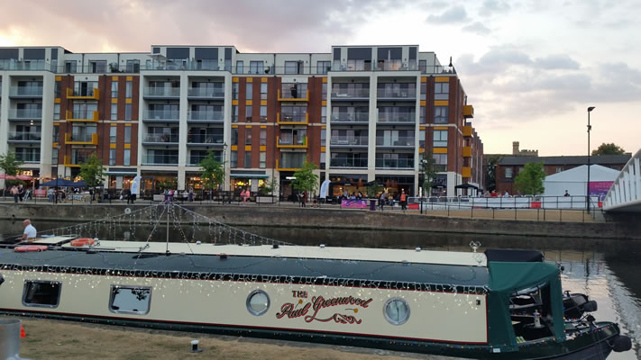 Boat moving at the Bedford River Festival